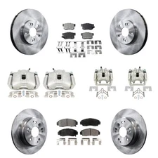 Front Rear Brake Rotors Pads Calipers Kit for Acura TL 1999-2008 oe95