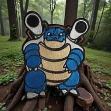 Blastoise Pokemon Embroidery Patch 5.02 X 3.96"