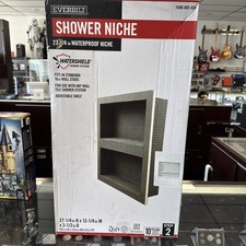 Everbilt Watershield Shower Niche System Foam Black 13.25" x 27.25" x 3.5"