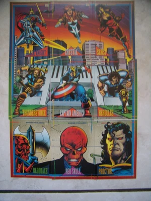 LOT 6 : SÉRIE DE 9 CARTES SUPER HEROES . MARVEL . 1993 .SUPERBE ÉTAT .COMME NEUF - Photo 1/4