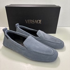 New Versace Villa Suede Driving Greca Shoes Loafers Sz. 45EU/11M
