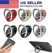US Finger Ring Holder Stand Grip 360° Rotating For Cell Phone Car Magnetic Mount