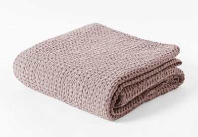 Bettüberwurf 240x240cm Dirty Pink Baumwolle