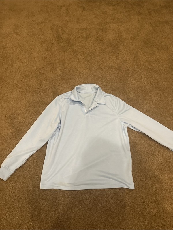 Amazon Essentials Men's Polo Shirts  Light Blue Short Sleeve Sz. L.  New/No tags