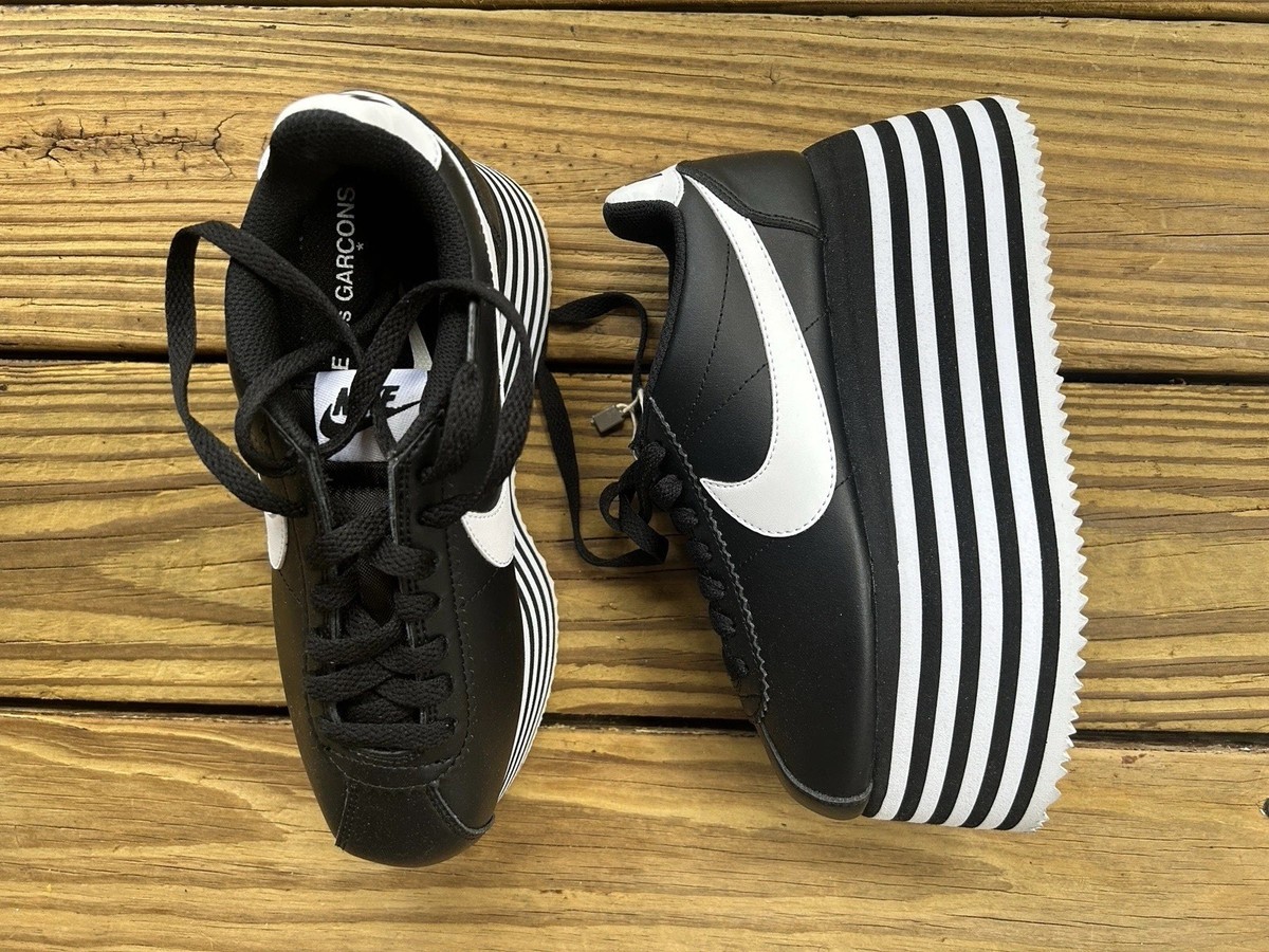 Nike COMME des Garcons x Cortez Check White W Japanese CDG Black
