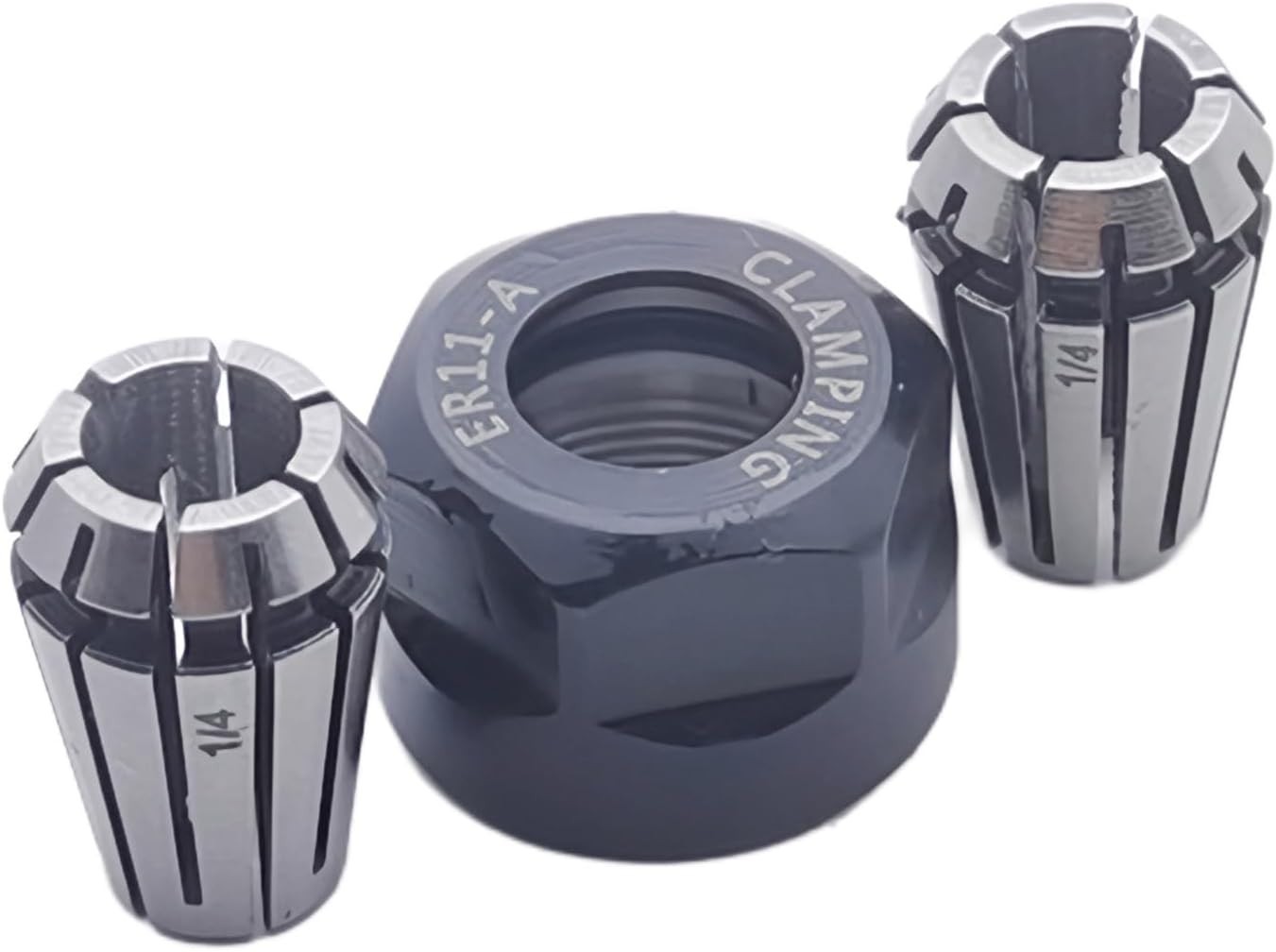 Durable ER11 Collet Nut Set - Includes 2Pcs 1/4 Inch, Stable Cutting Performance