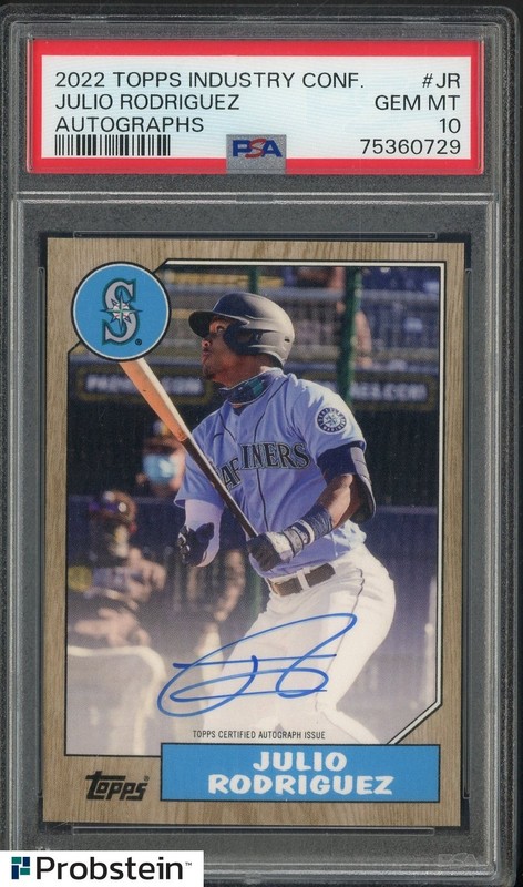 2022 Topps Industry Conf. Julio Rodriguez Mariners AUTO PSA 10 GEM MINT