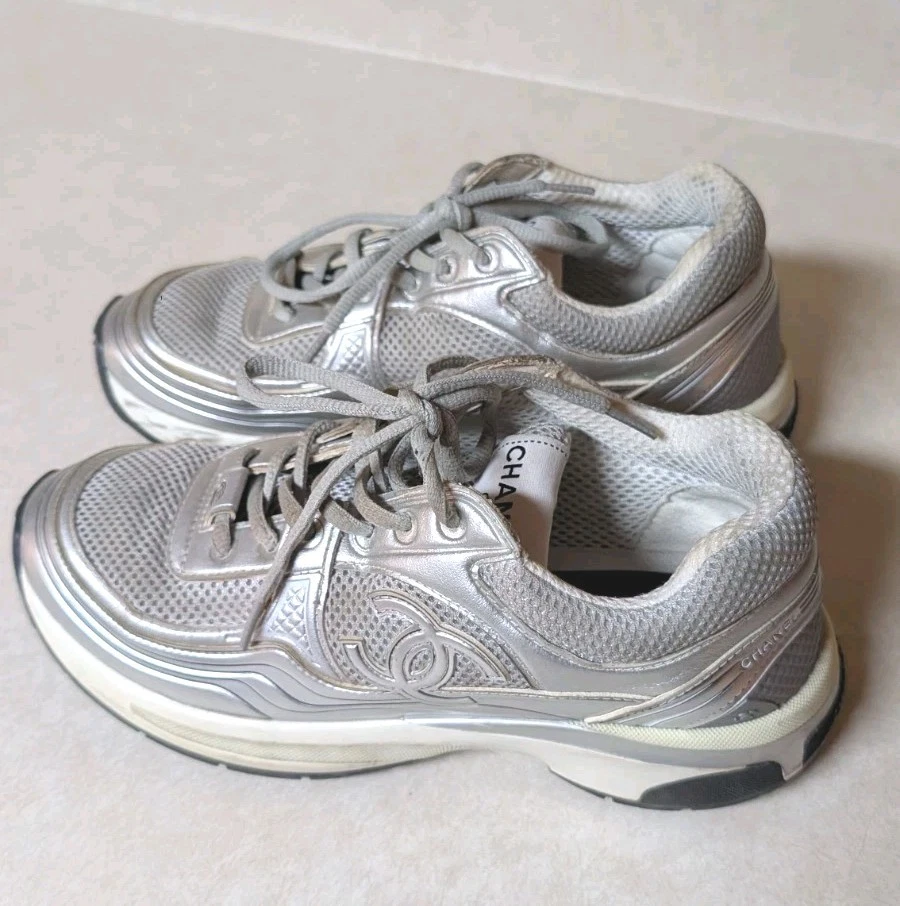 CHANEL Silver Athletic Shoes for Women for sale | eBay