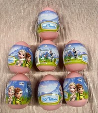 B23 Lot Of 7 Plastic Blue Egg with 40 Frozen temporary tattoos sealed