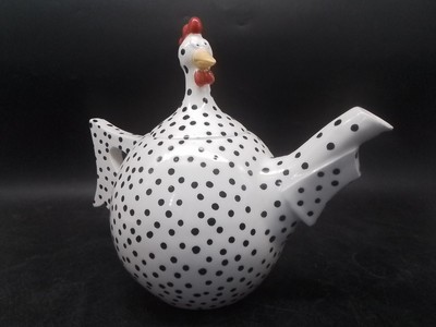 Department 56 Japan,Mc Nutts,Chicken Huhn Kanne,Teekanne,Krug,Punkte schwarz
