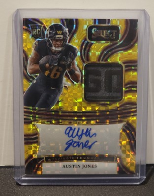 2024 Panini Select Austin Jones Gold Checkered Prizm RPA #RSM-AJS Tag /10 SSP