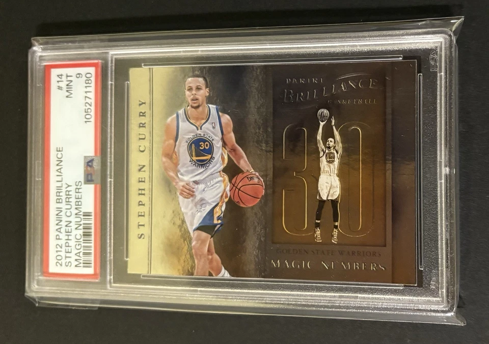 2012-13 Panini Brilliance Stephen Curry Magic Number #14 PSA 9 Rare! Low Pop! - Image 2 of 3