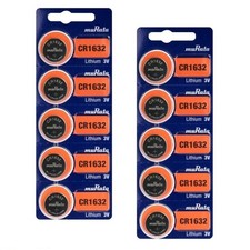 10 MURATA CR1632 LITHIUM BATTERIES 3V 140 MAH CELL COIN BUTTON EXP 2032 SONY NEW