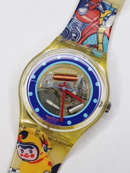 Swatch Blechspielzeug GK155 - funktioniert - 34 mm