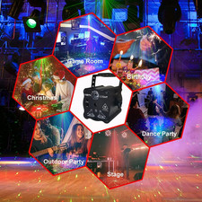 Laser Light Show Projector DJ Disco Ball Sound Activated Strobe Party Decor