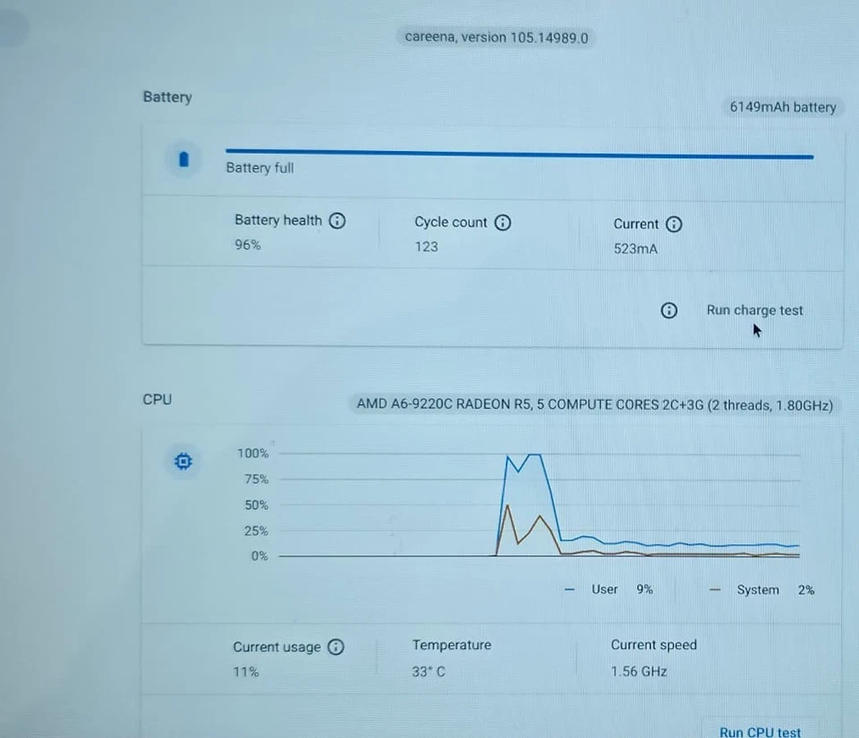 HP Chromebook Enterprise 14A G5 AMD A6-9220C 1.8GHz 5 Comp Cores 2C+3G Radeon R5 - Image 3 of 4