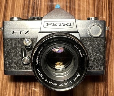 PETRI FT 35mmフィルムカメラ Vintage Petri FTX 35mm SLR Camera w/ CC auto 55mm f1.8 Lens Tested