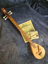 Vintage 1970's Handmade, Lute-Shaped, 4-String MOUNTAIN DULCIMER, w/Accessories