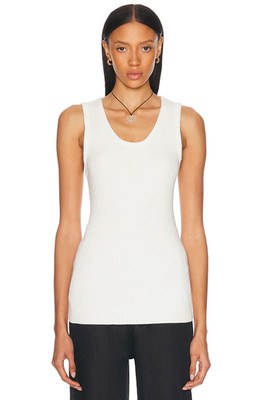 ENZA COSTA Boucle Knit Tunic Top Off White S $295 E1 370