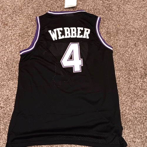 Large Chris Webber Sacramento Kings 2000-01 NBA Jersey Black #4 Brand New - Picture 2 of 2
