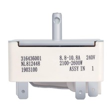 316436001 Range Burner Infinite Control Surface Element Unit Switch Replaceme...