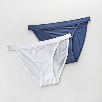 Höschen Baumwolle Einfarbig Eisseide G-String Komfort Nahtlos Niedrige Taille
