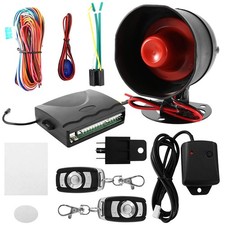 Car Alarm System with Remote Start Push to Engine Start Stop Button 12V Unive...