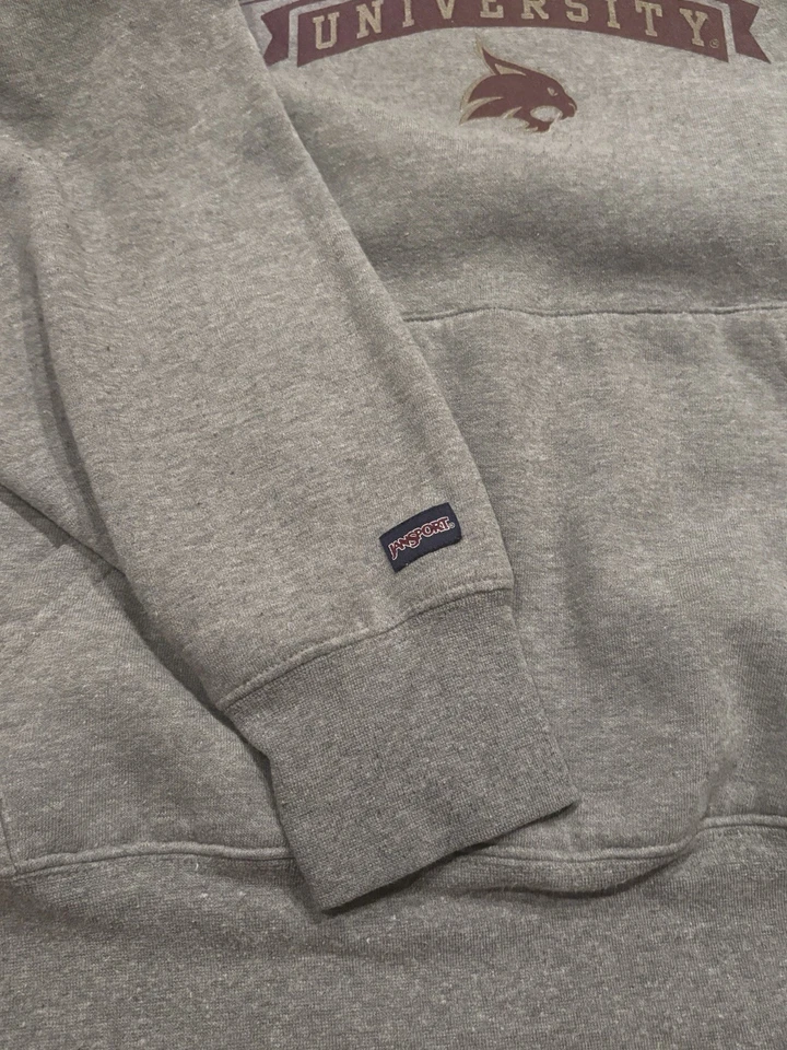 Jansport Texas State University Bobcats Hoodie Men's Gray, Size M - Image 3 of 4