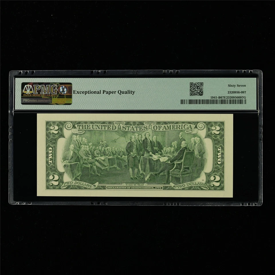 2017AFederal Reserve Note New York 2Dollars Fr#1941-B PMG 67EPQ SuperbGem UNC - Image 2 of 4