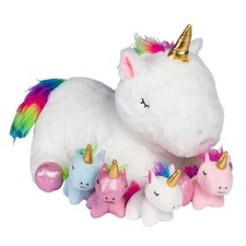 Unicorn Stuffed Animals for Girls, Set of 5 - Mommy with Unicorns  4 babies