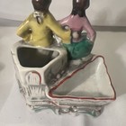 Vintage 1930s Seiei Japan Porcelain Couple Cigarette Holder Ashtray Set Complete — photo 6