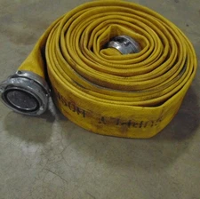 Fire Hose - 5" x 75' w/ 2 Couplings - Irrigation Hose, Discharge, Pool Hose