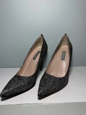 SJP Sarah Jessica Parker Fawn Brown Sparkling Animal Print Heels Size 39 | 8.5