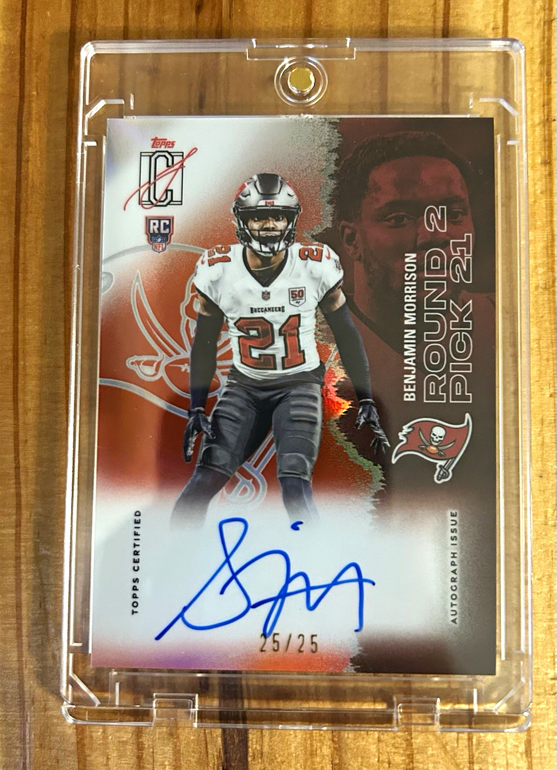 Topps 2025 Signature Class Benjamin Morrison RC Auto #148 Buccaneers /25
