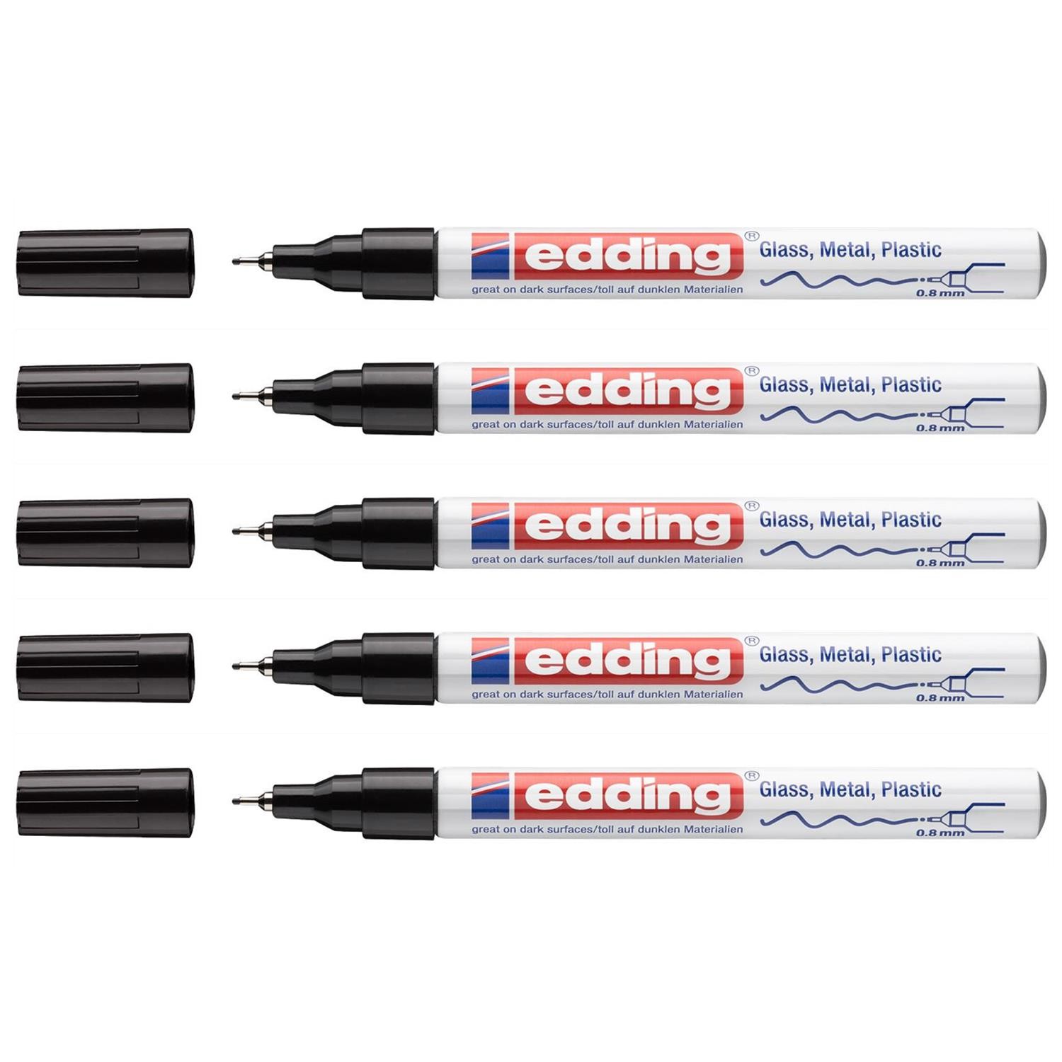 Edding 780 marqueur peinture fine 0.8mm noir opaque resistant a la chaleur