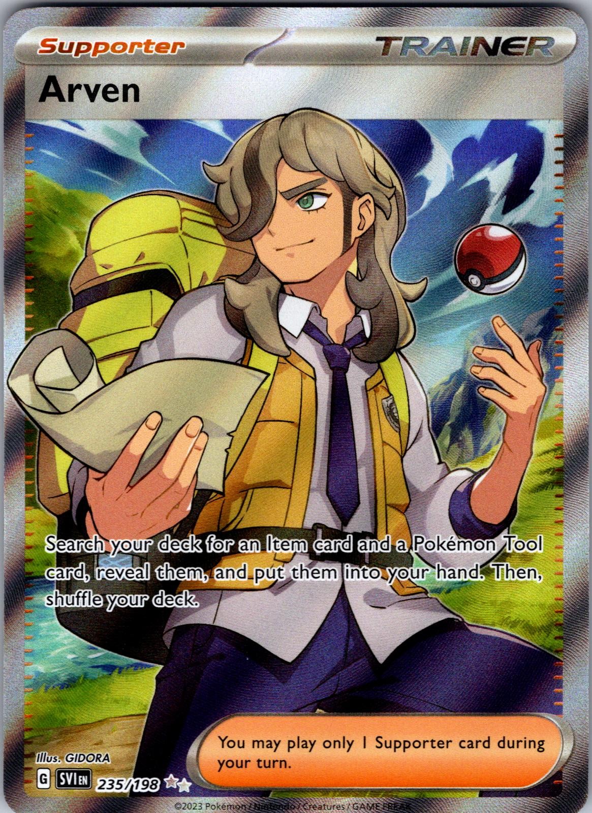 Arven 235/198 Ultra Rare Scarlet & Violet English Pokemon TCG Single Near Mint
