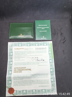 Rolex Garantiekarte Chronometer + Kartenhalter