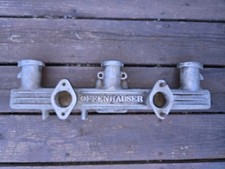 Chevy 216 Offenhauser 2 Carb Intake Needs Repair On Bottom Of Intake.