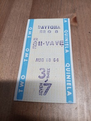 Dania Jai Alai Ticket  Daytona  FL  Quiniela Bet  1964 Florida Sports Australian
