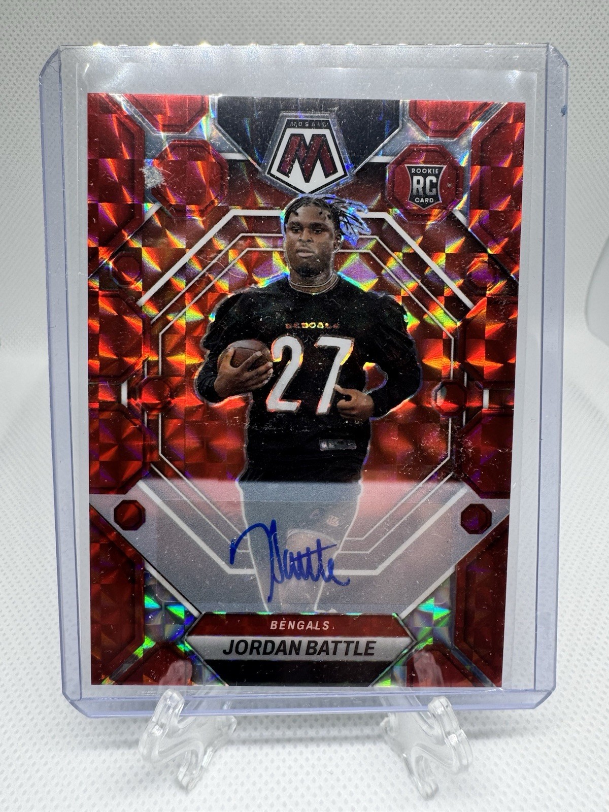 Jordan Battle Panini Mosaic #338 Autograph