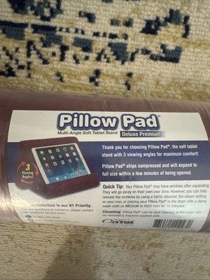 Ontel Pillow Pad Pink Deluxe Multi Angle Soft Tablet Stand NEW