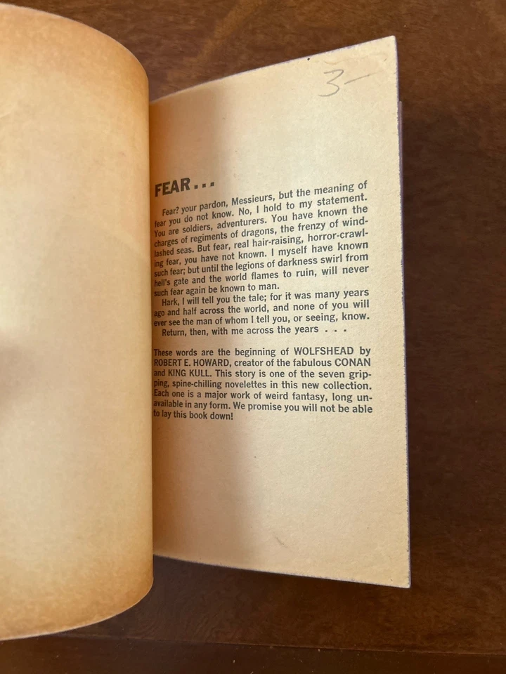 WOLFSHEAD (1968) Robert E. Howard - Lancer Books PB - Frazetta Cover - Image 2 of 4