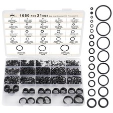21 Size Rubber O Ring Set 200/500/1050 Pcs Black Small O Rings Assortment Kits