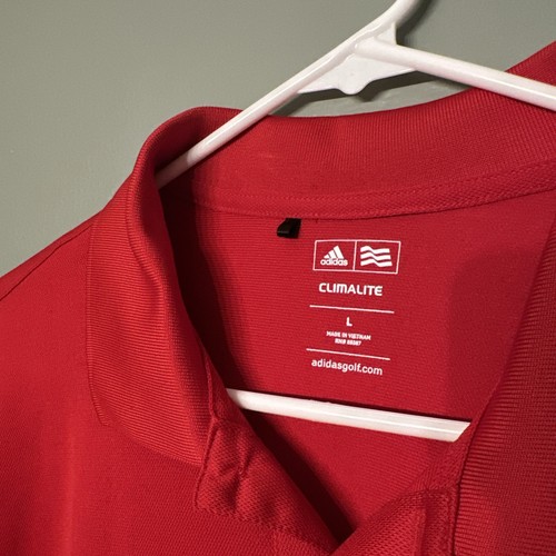 Polo de golf Muskingum University Muskies para hombre talla grande rojo Adidas Climalite (Ohio) - Imagen 4 de 11