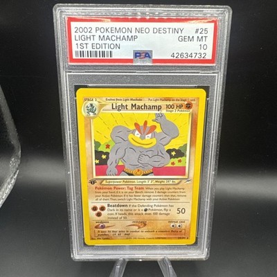 1st Edition Light Machamp #25 Neo Destiny PSA 10 | eBay