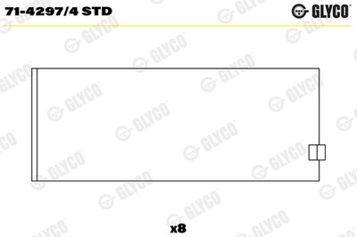 PLEUELLAGERSCHALE FÜR OPEL ASTRA J CARAVAN (P10) - GLYCO 71-4297/4 STD