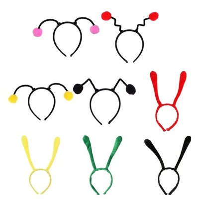 Girls Bee Pompom Shape Headband Cosplay Cartoon Cosplay Bee Hair Hoop