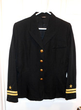U.S. Navy Jacket Women's 12 WR Misses Service Dress Black Formal Polyester Coat
