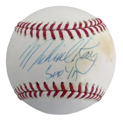 Michael Kay Yankees Announcer Signed/Inscribed OML Baseball Steiner 207762