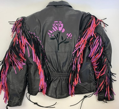 black leather western jacket